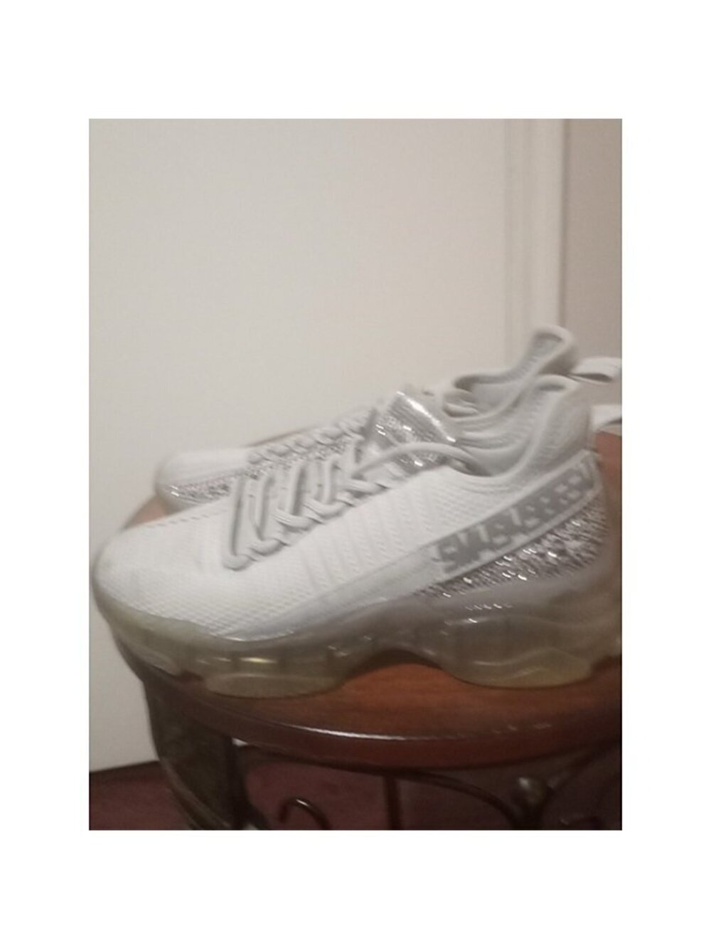 Steve Madden Womens Maxima-R White Bling Rhinestones Concert Sneaker Shoe Sz 8.5 - Picture 9 of 12